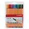 Stabilo Point 88 Fineliner Pen Set - Assorted Colors, Wallet, Set of 15